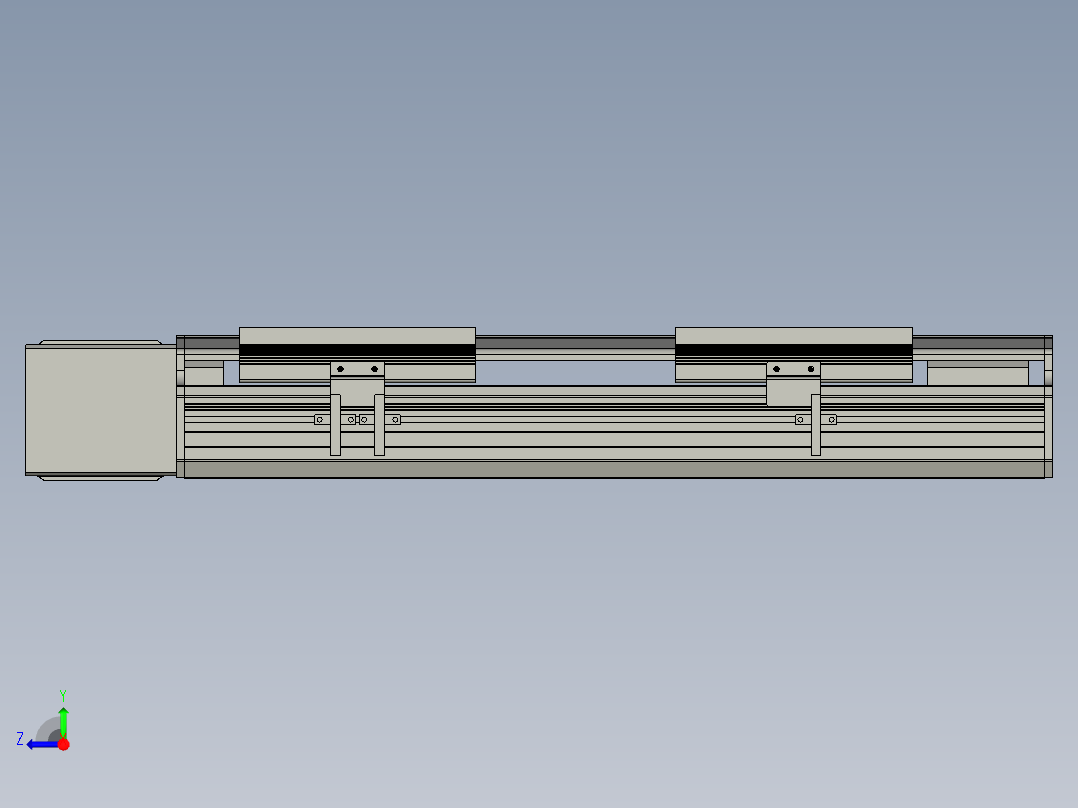 直线模组LHB17-L40-S250-R(B)设计图纸右视图
