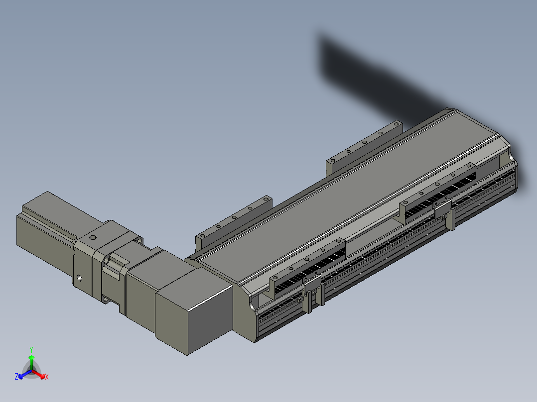 直线模组LHB17-L40-S250-R(B)设计图纸正等轴测图