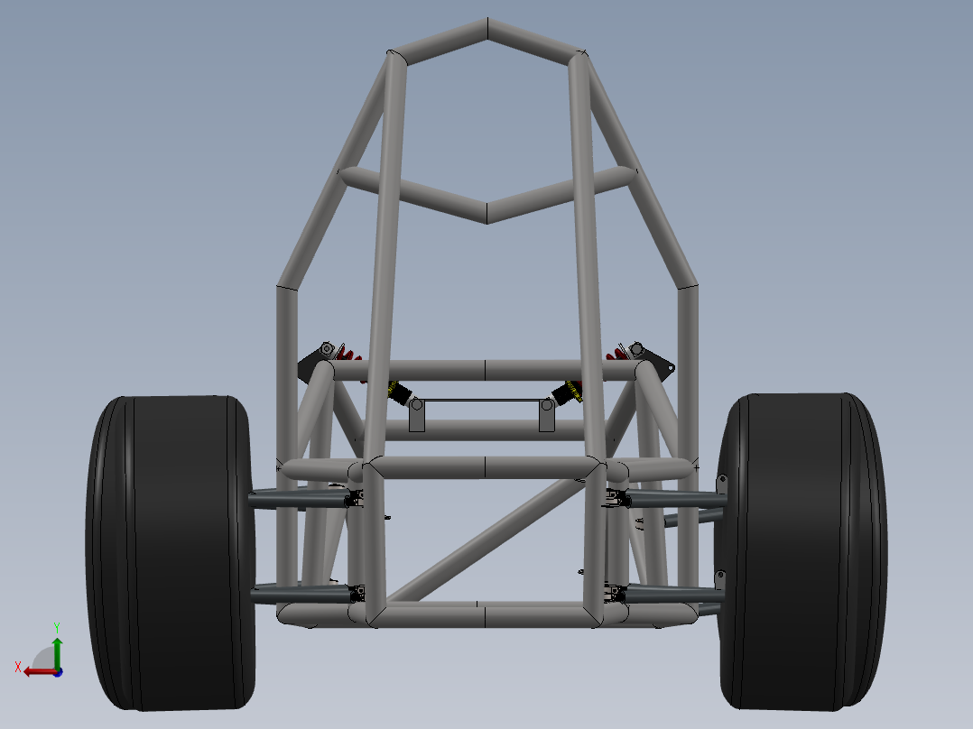 KMLI Chassis AGNI钢管车底盘简易结构后视图