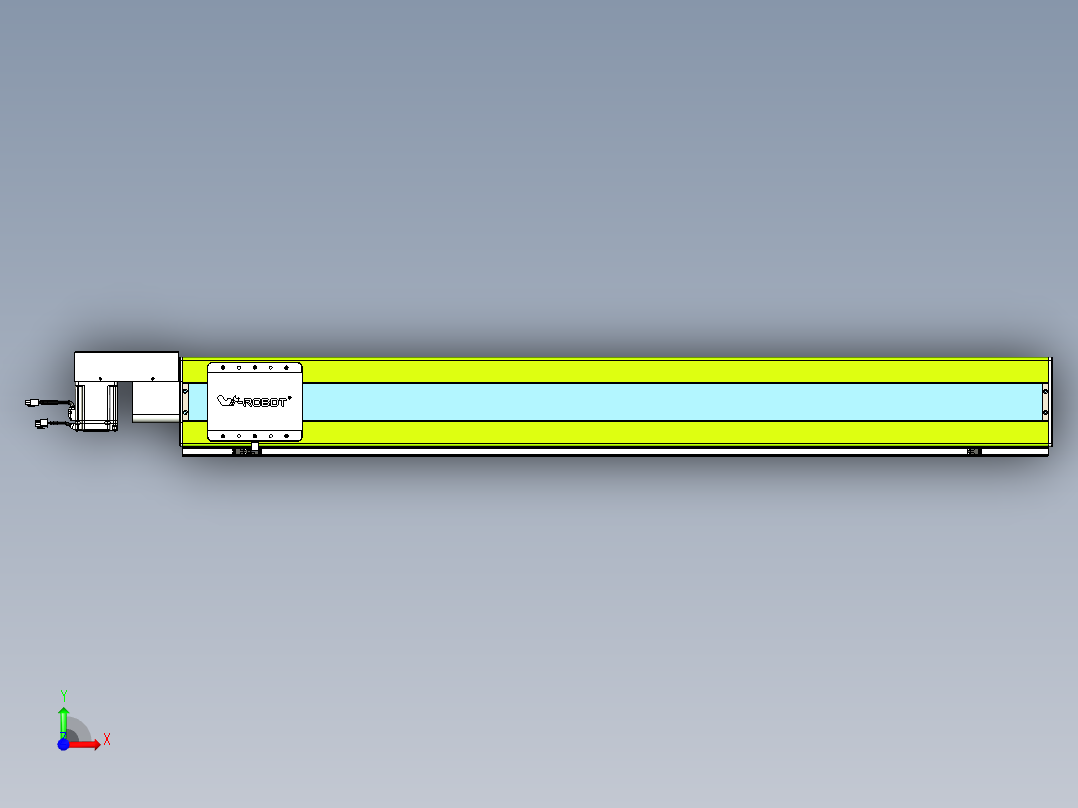 威洛博VBC同步带传动一无尘环境VBC17-L45-S1350-BR-ZP75-C3前视图