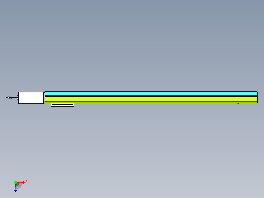 威洛博VBC同步带传动一无尘环境VBC17-L45-S1350-BR-ZP75-C3俯视图