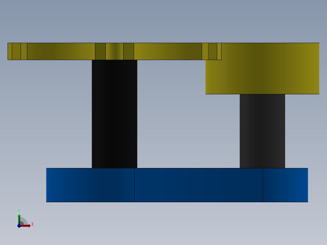 齿轮配合机制前视图