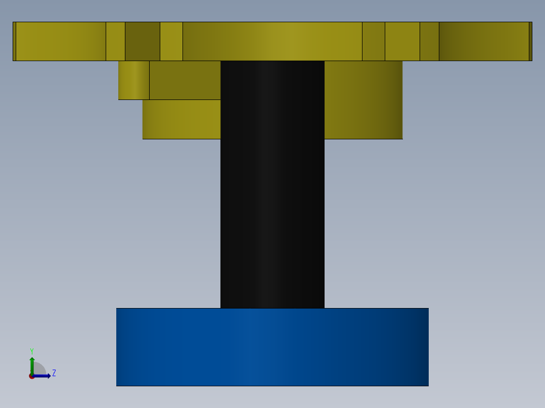 齿轮配合机制左视图