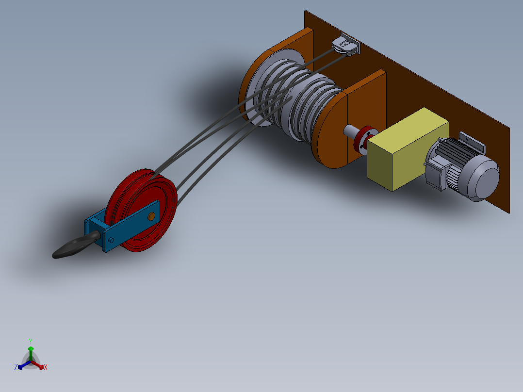 EOT起重机sw20可编辑正等轴测图