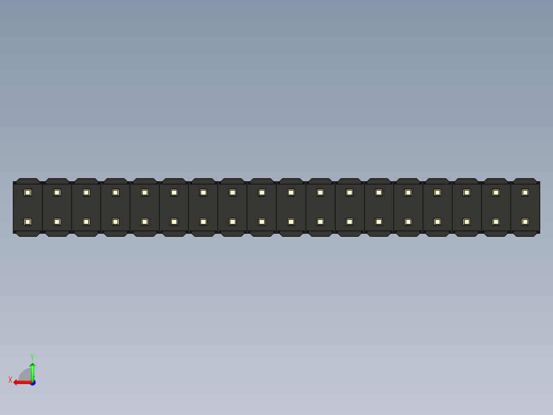 彩色公头100mil（2.54mm）系列-DS1021_black_2x18p_100mil_Type43_rev1.0后视图