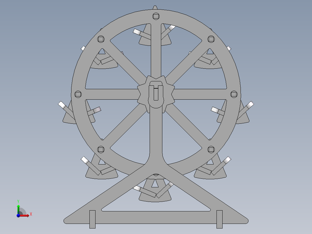 摩天轮模型前视图