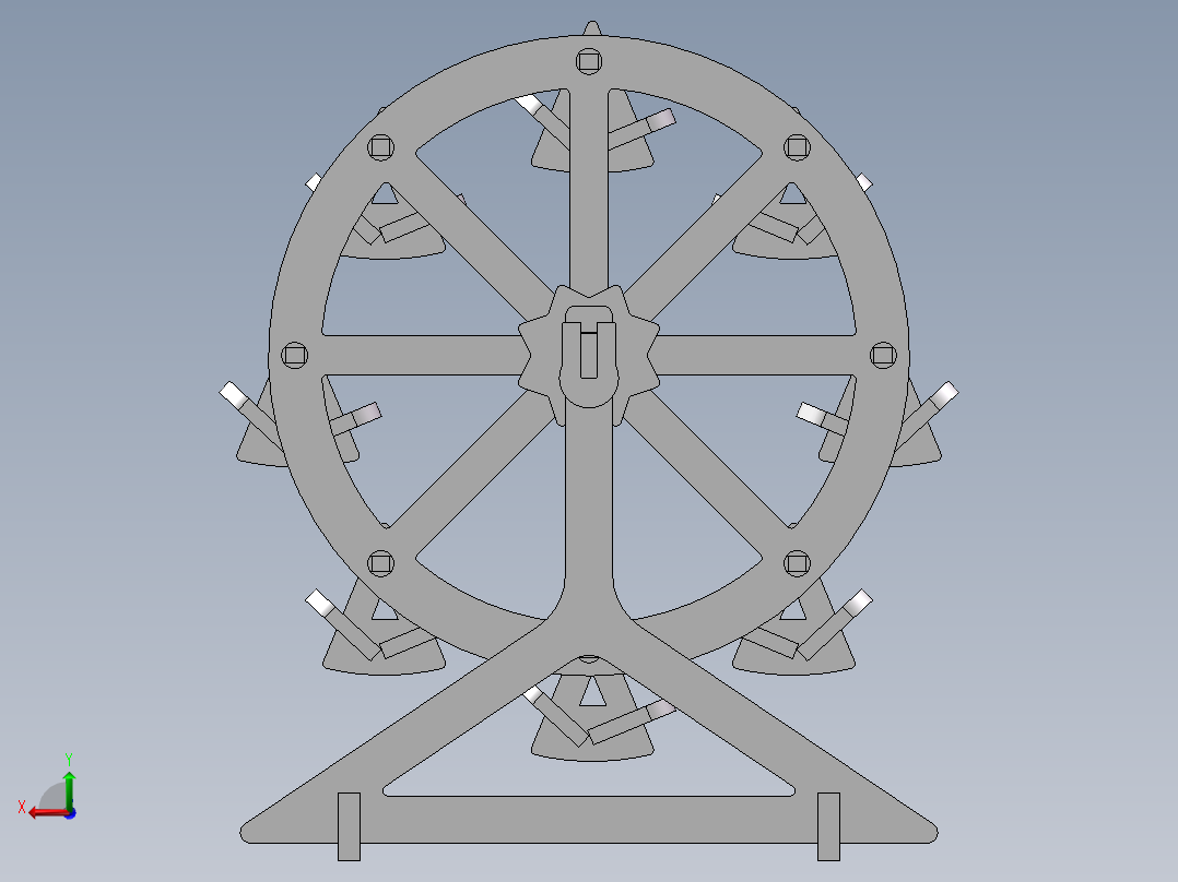摩天轮模型后视图