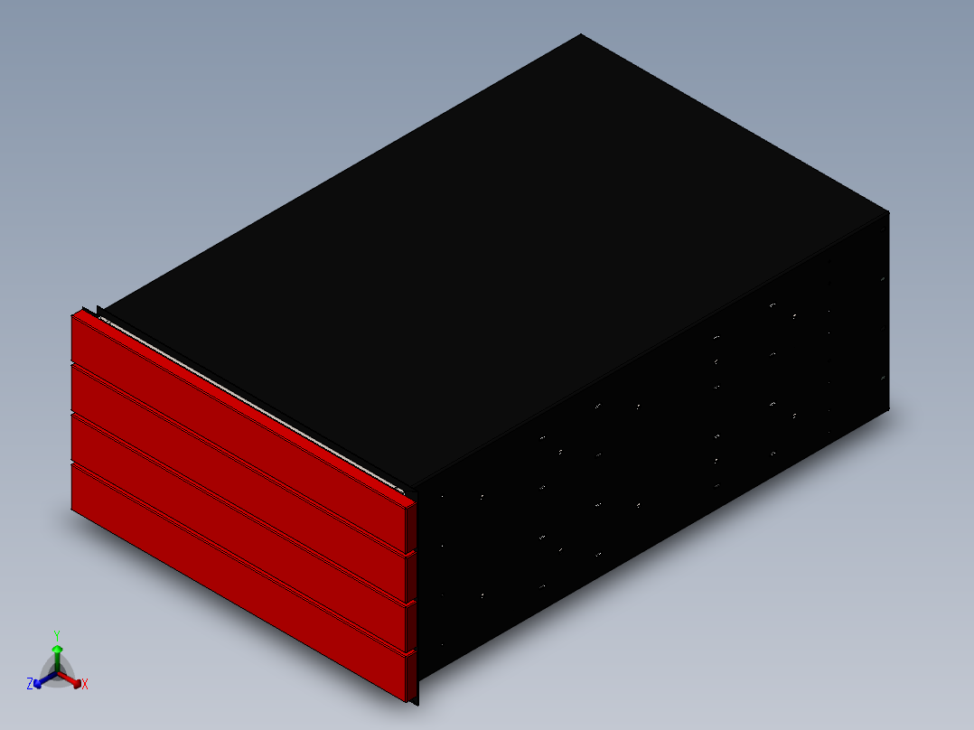 预装式抽屉装置正等轴测图