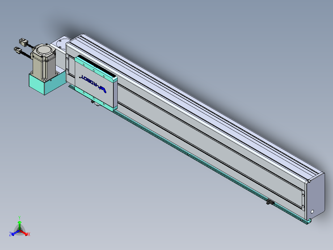 威洛博VBC同步带传动一无尘环境VBC14-L45-S700-BLU-ZP40-C3正等轴测图