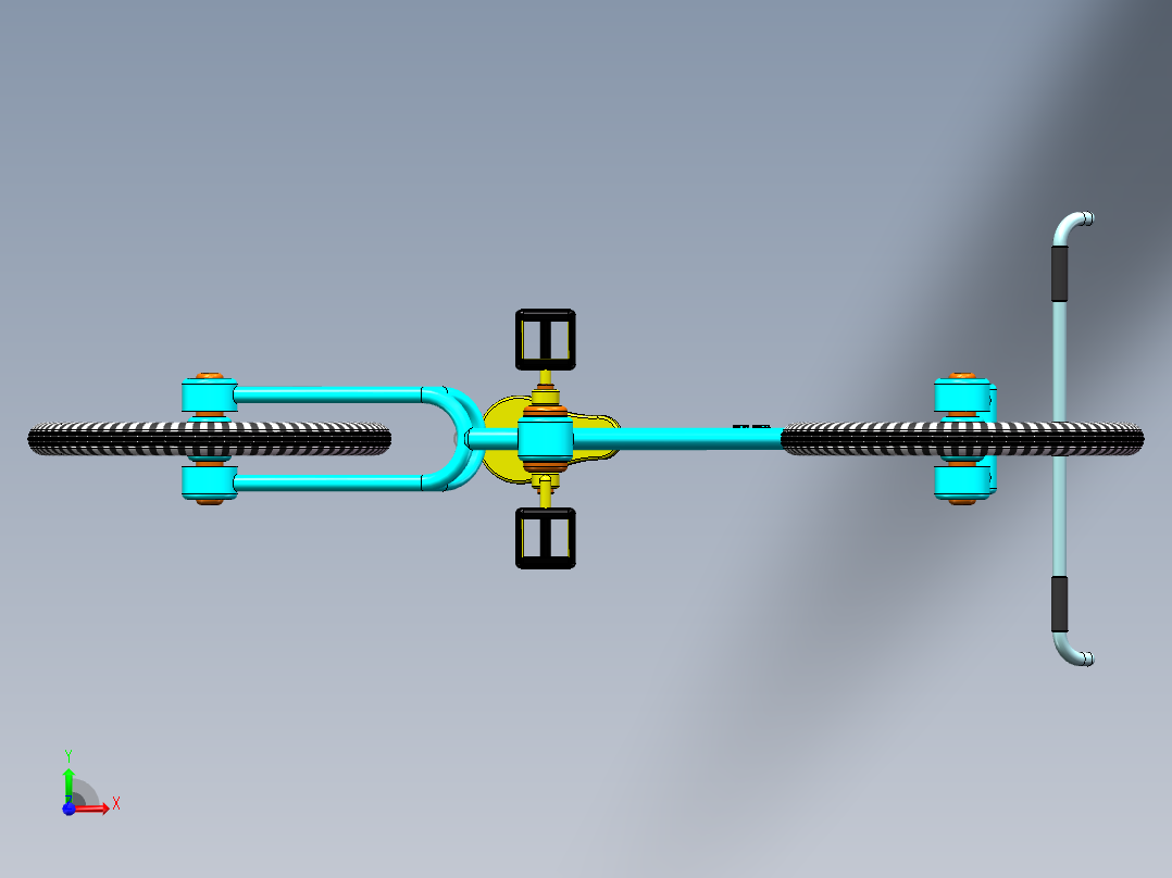 13---自行车sw2006三维图纸模型设计图纸前视图
