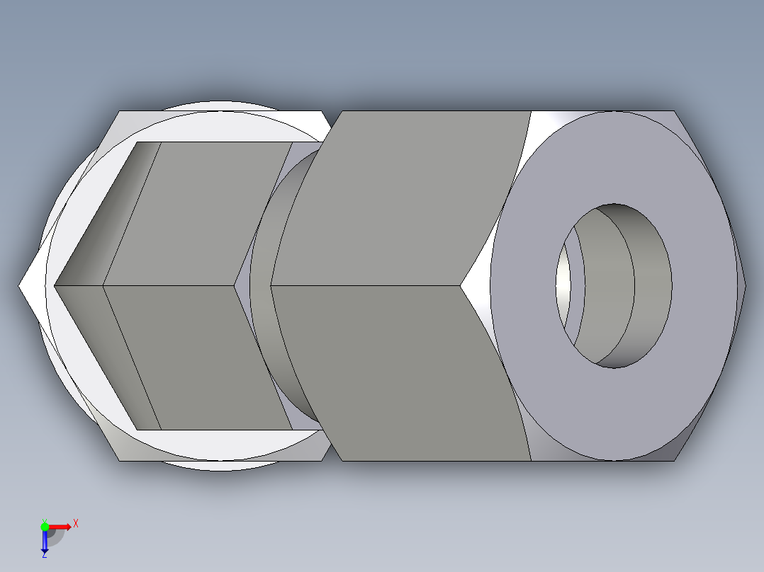 卡套式工业通用硬管接头EO_Adjustable_locknut_45_deg_elbow_VEE08LMORCF俯视图