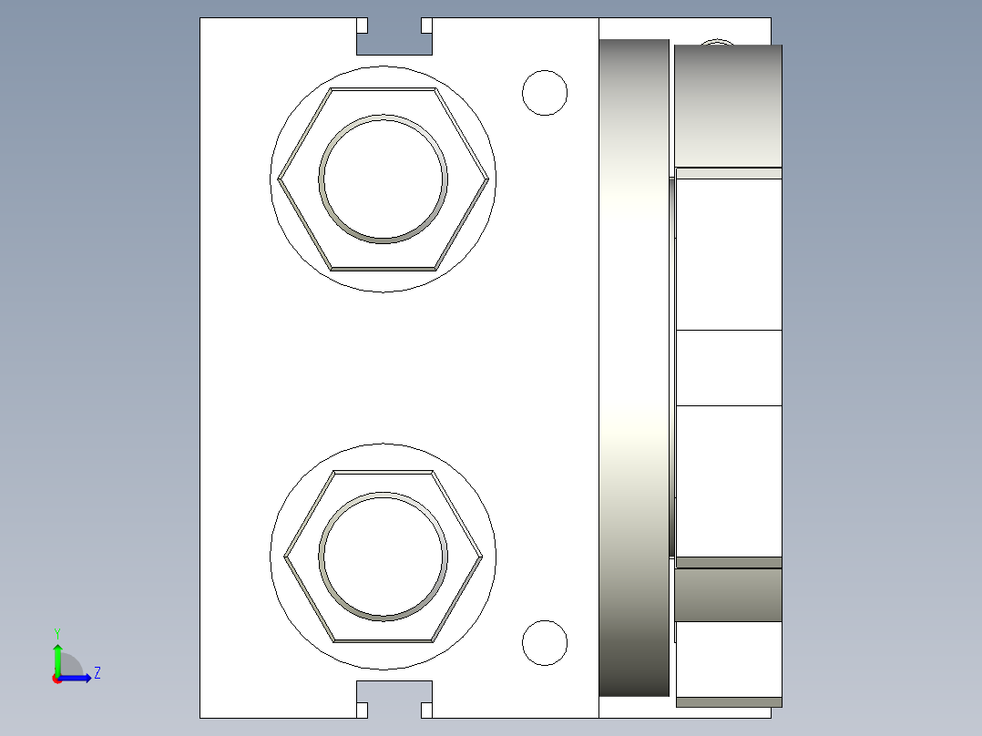 旋转气爪PRC20ST-90左视图