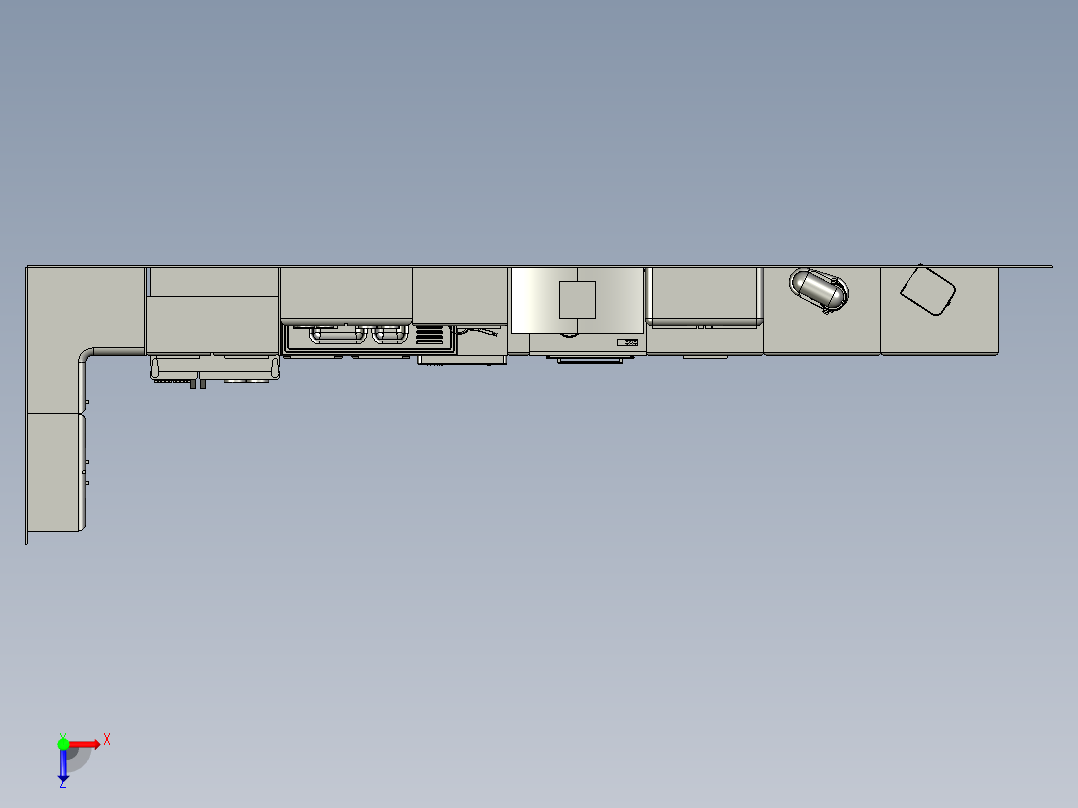 厨房设计俯视图