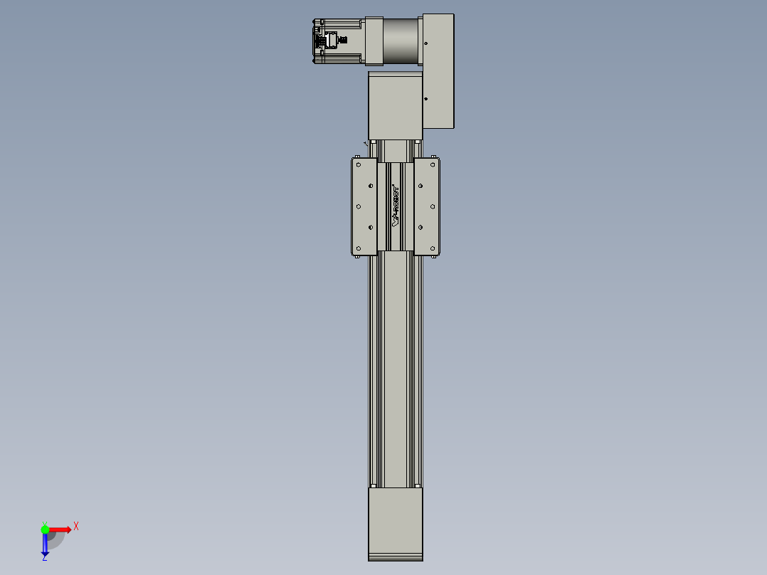 威洛博直线电机模组EB10-L224-S400-BR-ZP75-MS3-5K俯视图