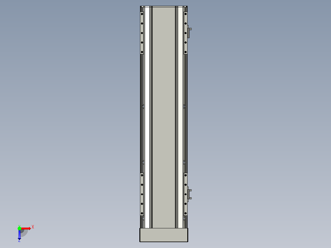 直线模组LHA170-S550-D设计图纸俯视图