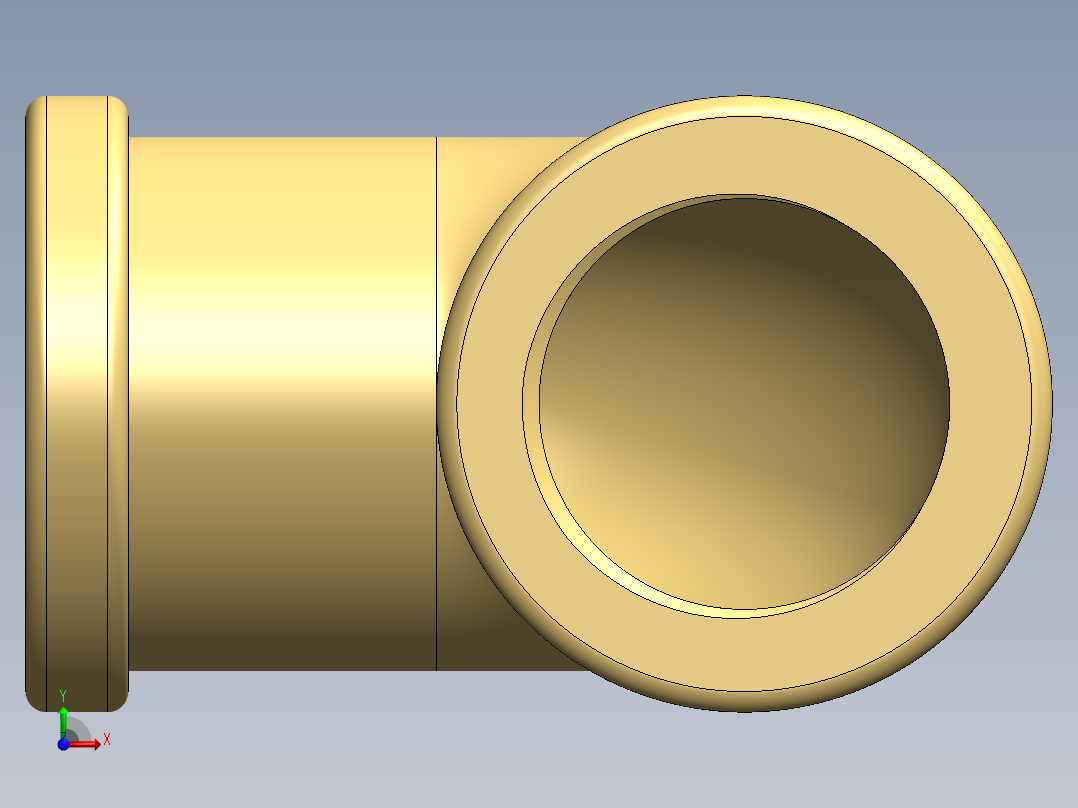 管件接头、螺纹接头、三通(81)前视图