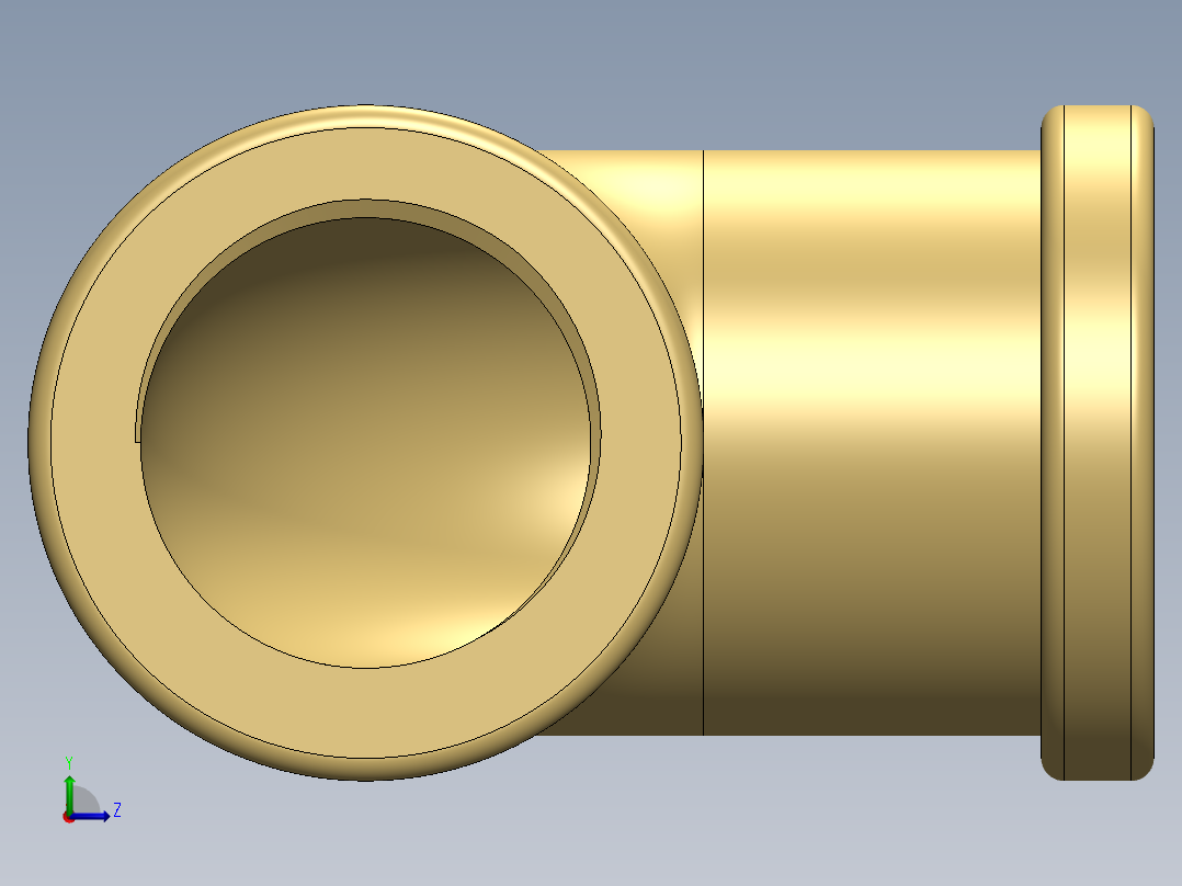 管件接头、螺纹接头、三通(81)左视图