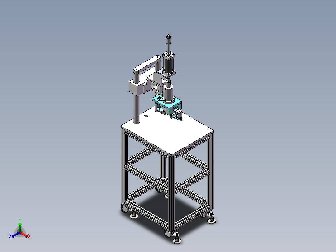 波纹管自动组装机（sw18可编辑+工程图）正等轴测图