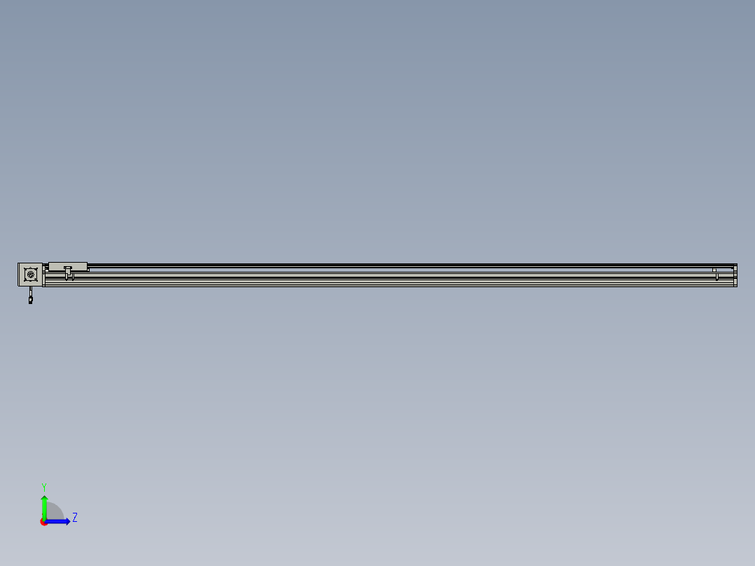 东锦同步带传动-直线滑台模组DH170B-L150-S2450-BL-P400W-C3左视图