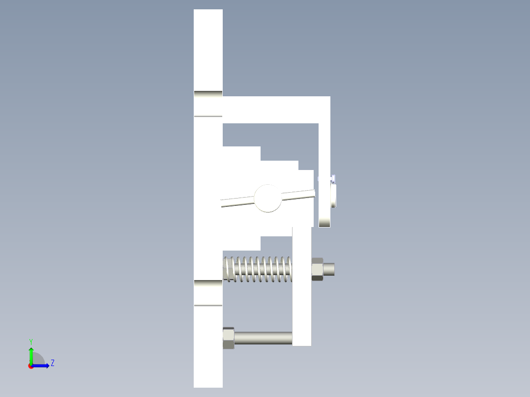 操作手柄钻m6孔夹具资料含三维图二维图说明书.zip左视图