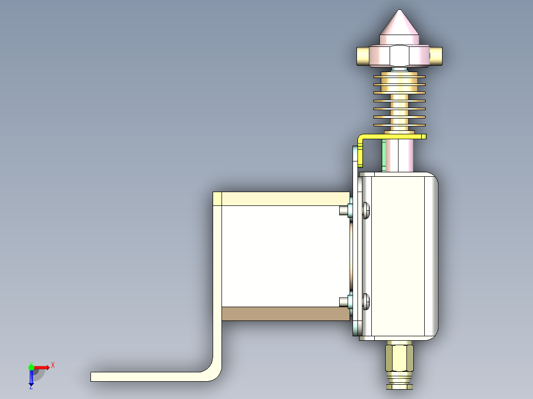 3D打印机挤压式送丝机构1263153俯视图