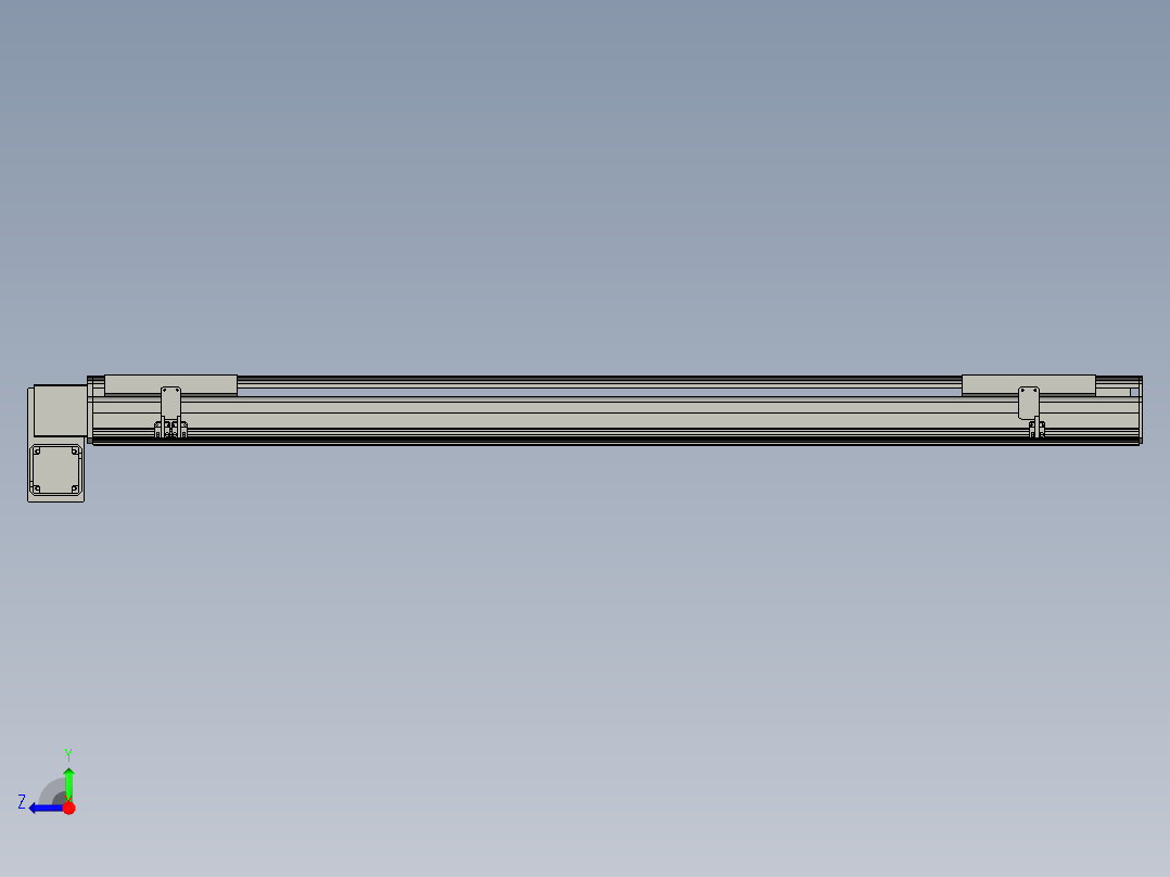 直线模组LHB21-L40-S1450-LD设计图纸右视图