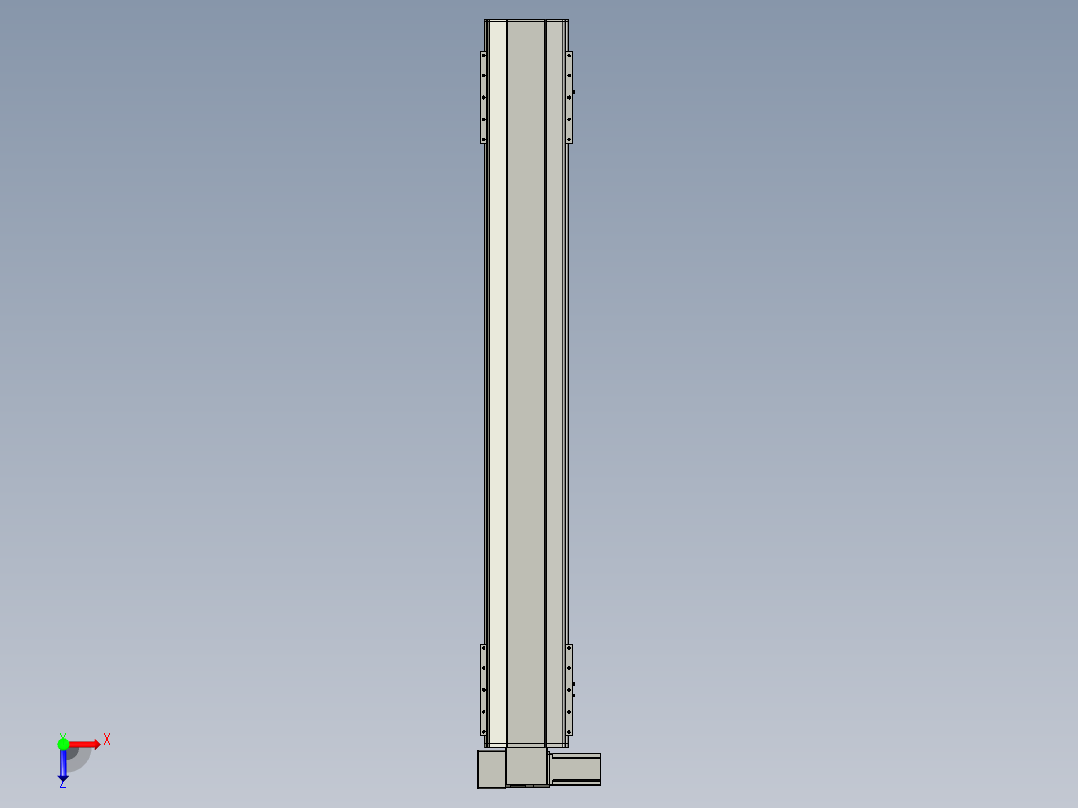 直线模组LHB21-L40-S1450-LD设计图纸俯视图