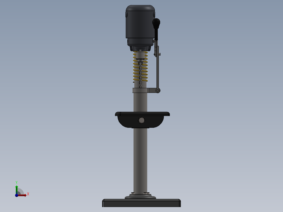 邓莫尔钻床前视图