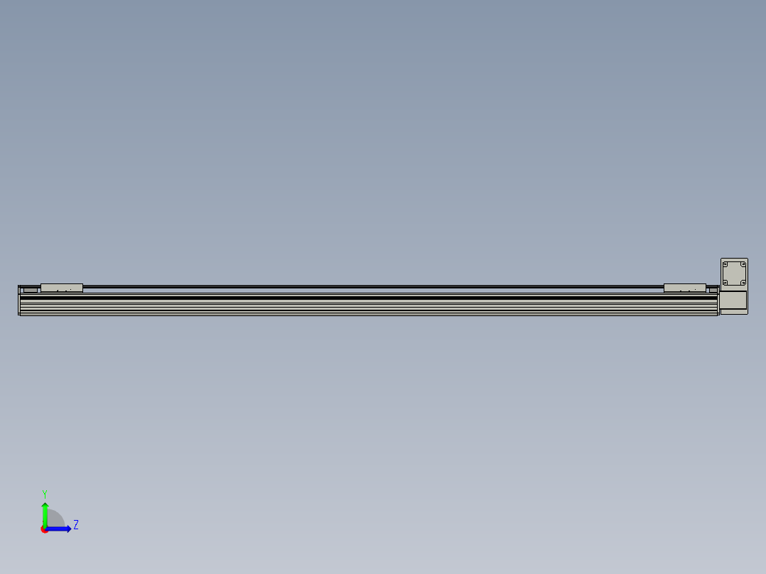 直线模组WG-LHB12-S1600-RU设计图纸左视图