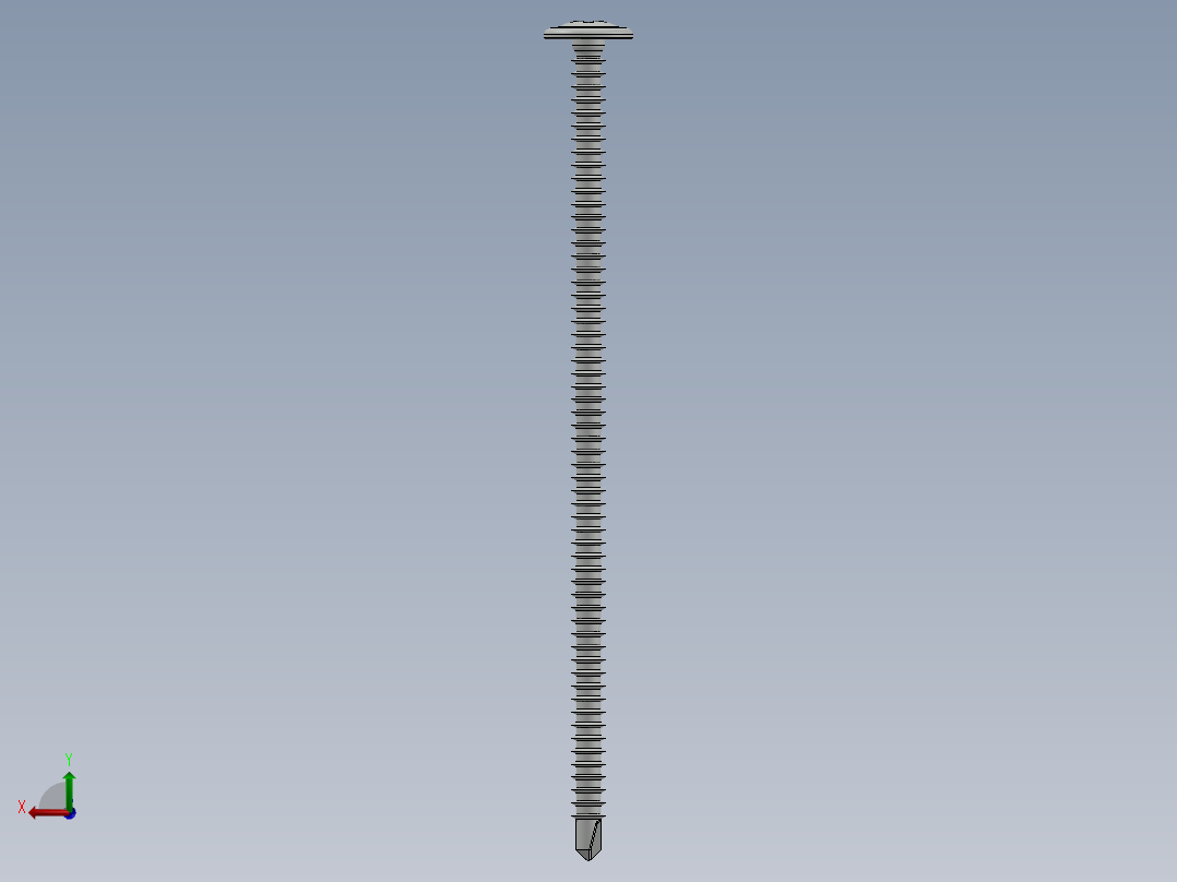 紧固件-Drill-Tip Saucer Screw-03后视图