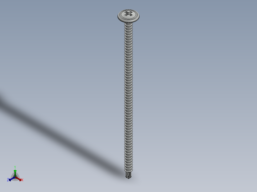 紧固件-Drill-Tip Saucer Screw-03正等轴测图