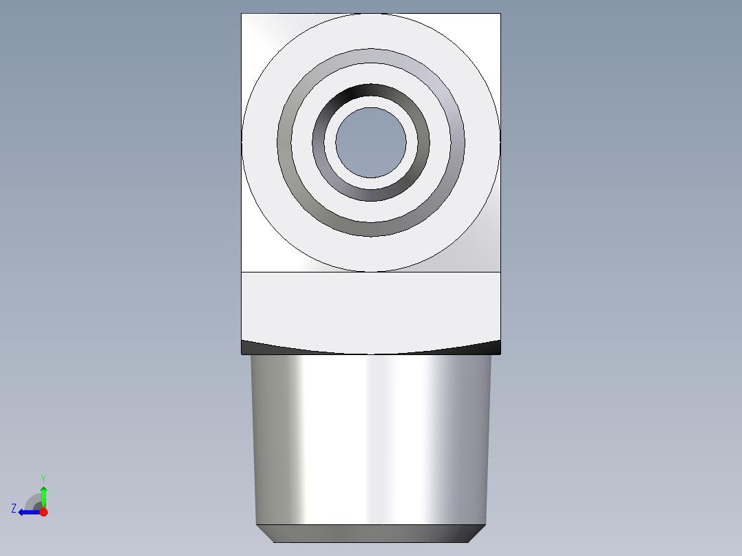 卡套式工业通用硬管接头EO_Male_stud_run_tee_TE04LLRCFX右视图