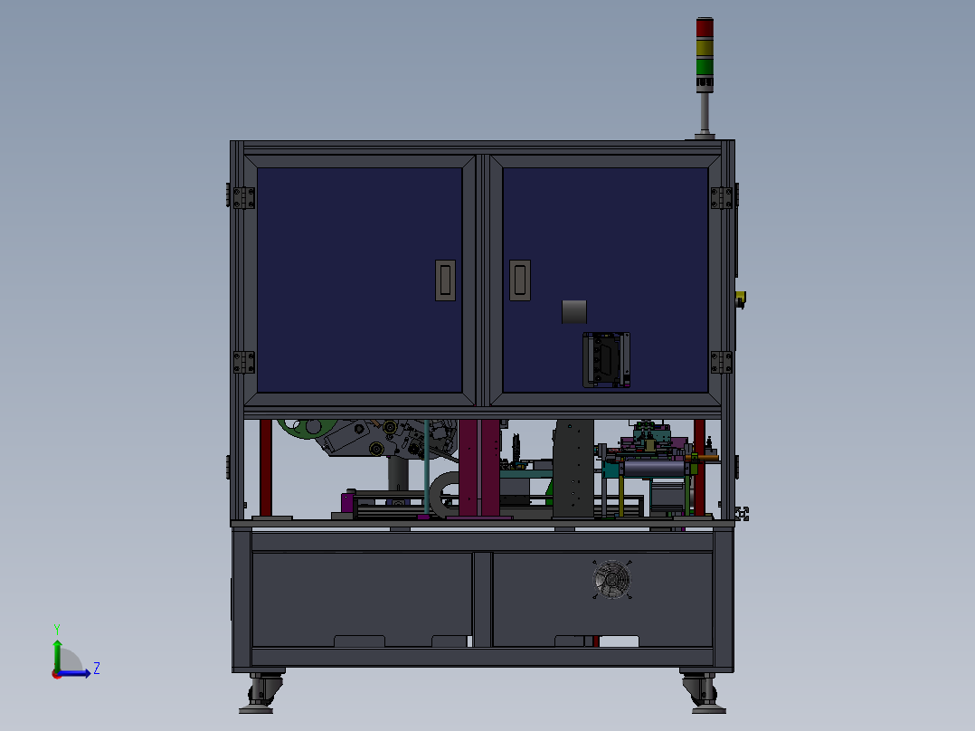 双工位贴易撕贴胶纸设备sw18左视图