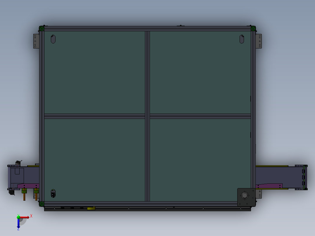 双工位贴易撕贴胶纸设备sw18俯视图