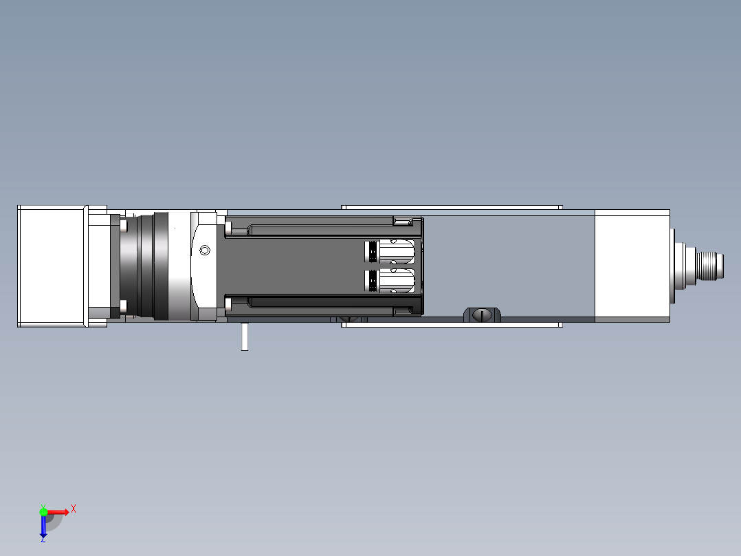 防尘式伺服电动缸sw22俯视图