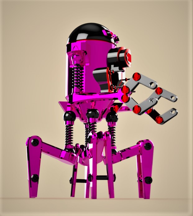 Robot Can机器人造型3D图纸 STEP格式