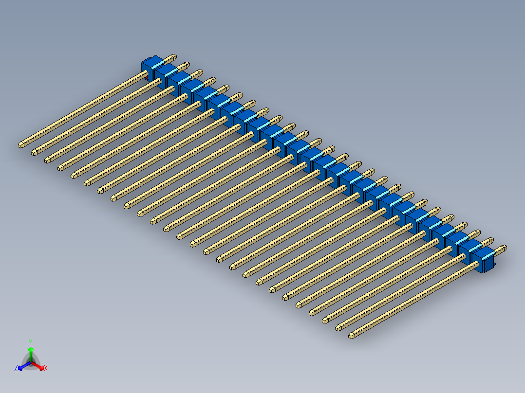 彩色公头100mil（2.54mm）系列-DS1021_blue_1x26p_100mil_Type43_rev1.0