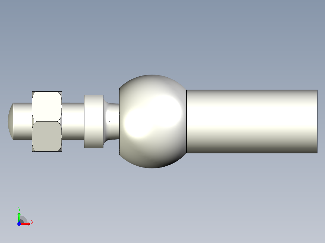 端桿軸承10.(B)-3D多系列多零件图纸模型前视图