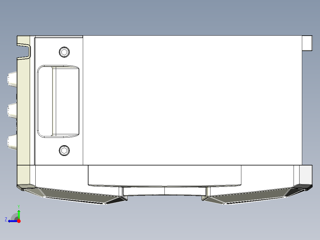 户外音响建模右视图