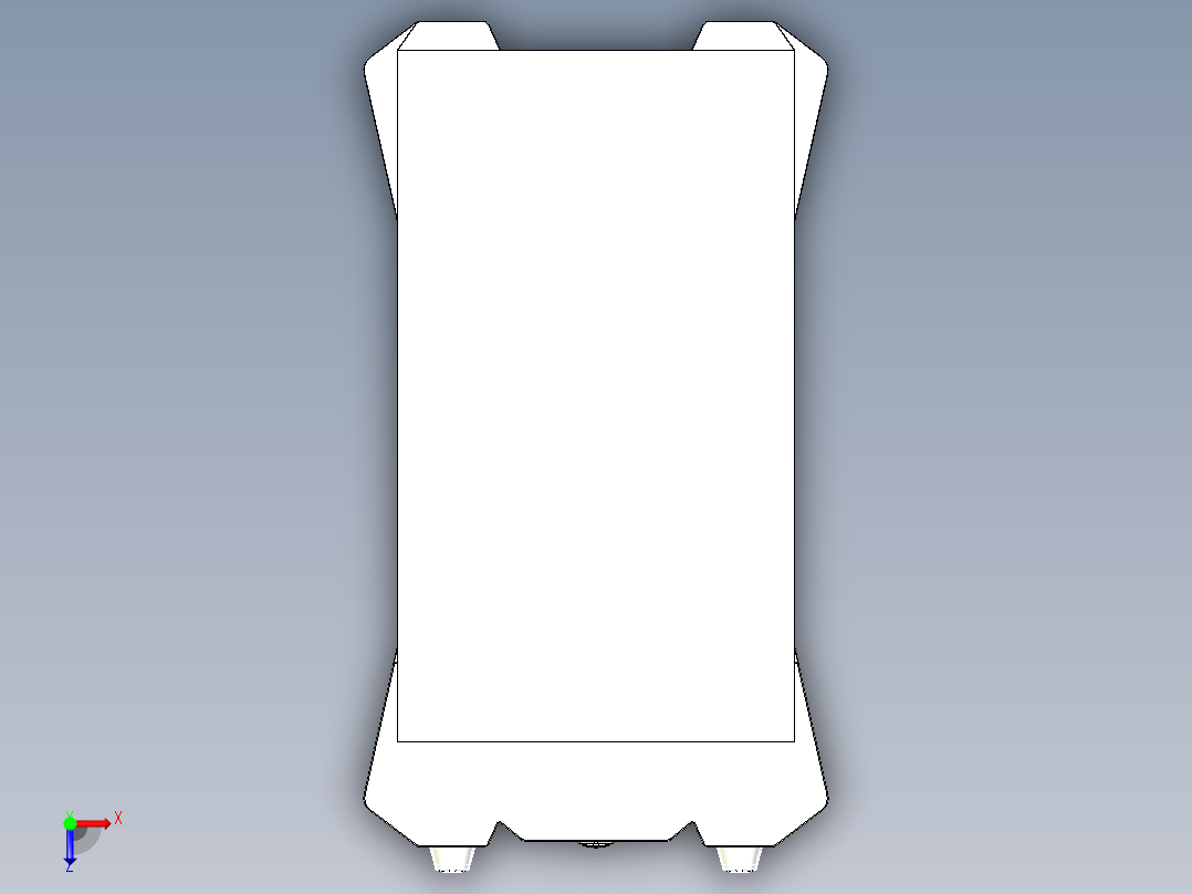 户外音响建模俯视图