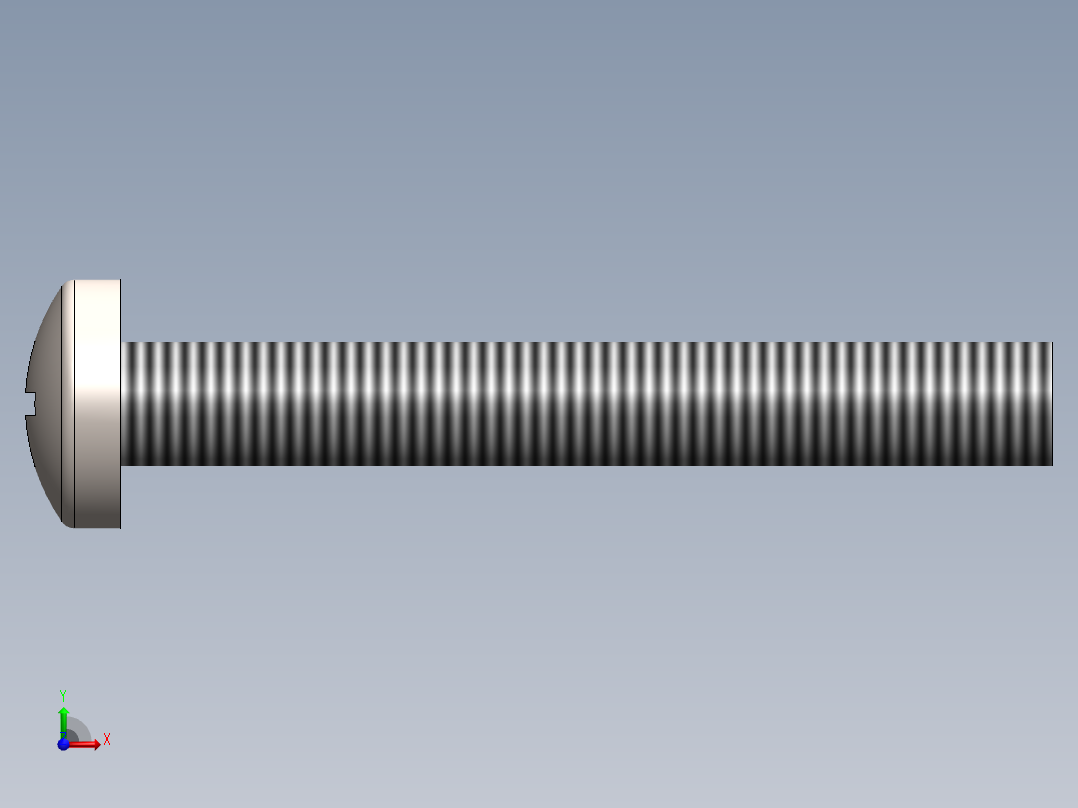 螺丝 M6 十字盘头-M6x45 Screw head.SLDPRT前视图
