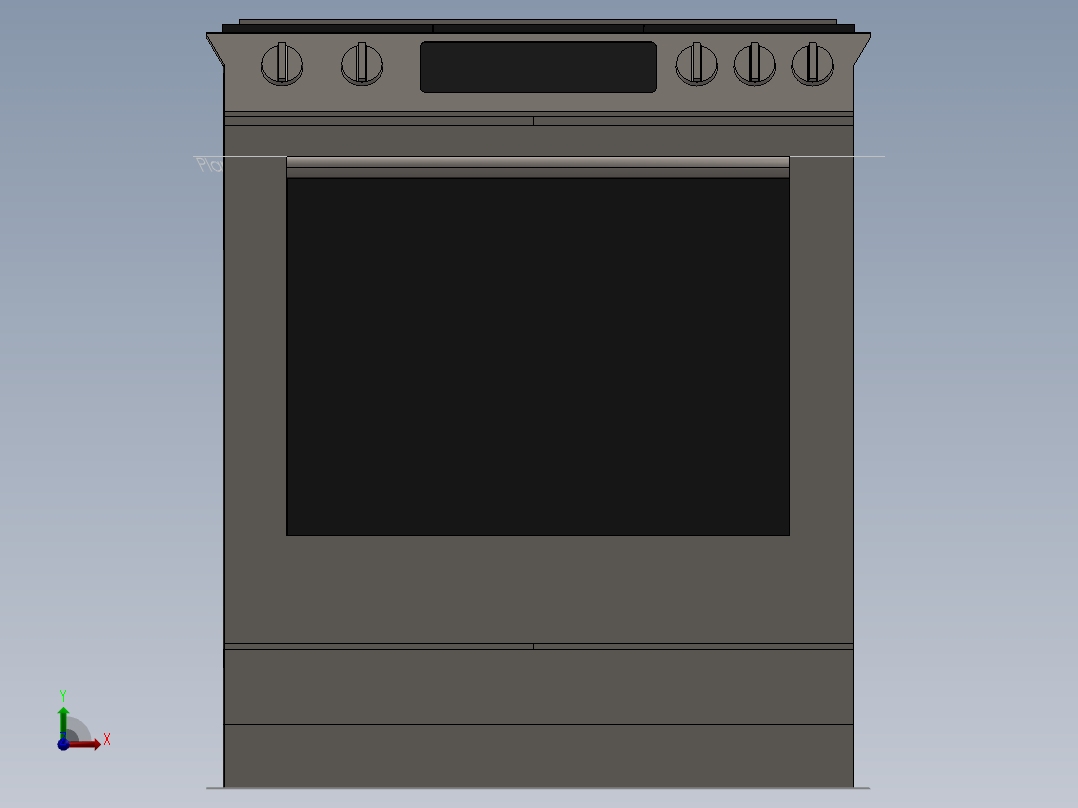 燃气灶具前视图