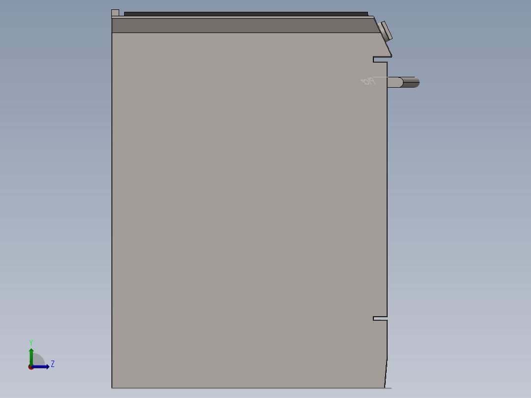 燃气灶具左视图