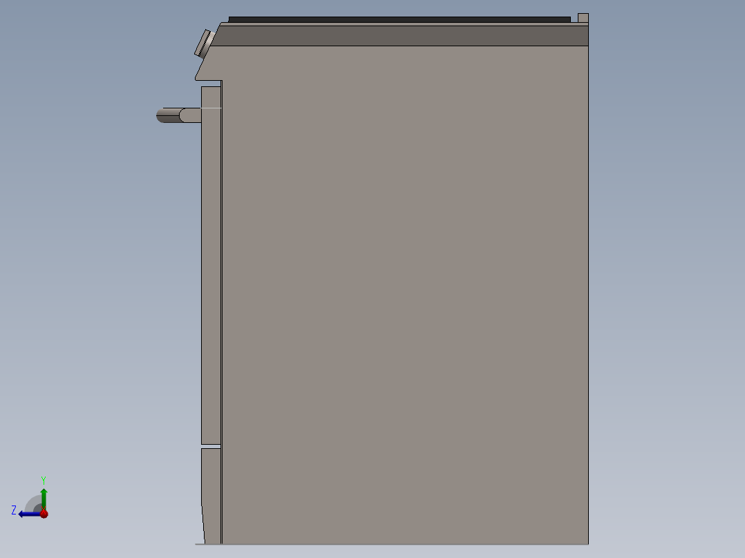 燃气灶具右视图