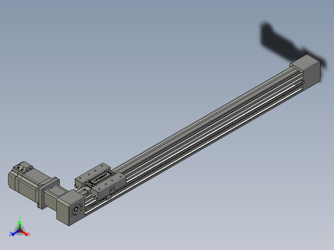 威洛博直线电机模组EB4-L80-S550-R-57-MS3正等轴测图