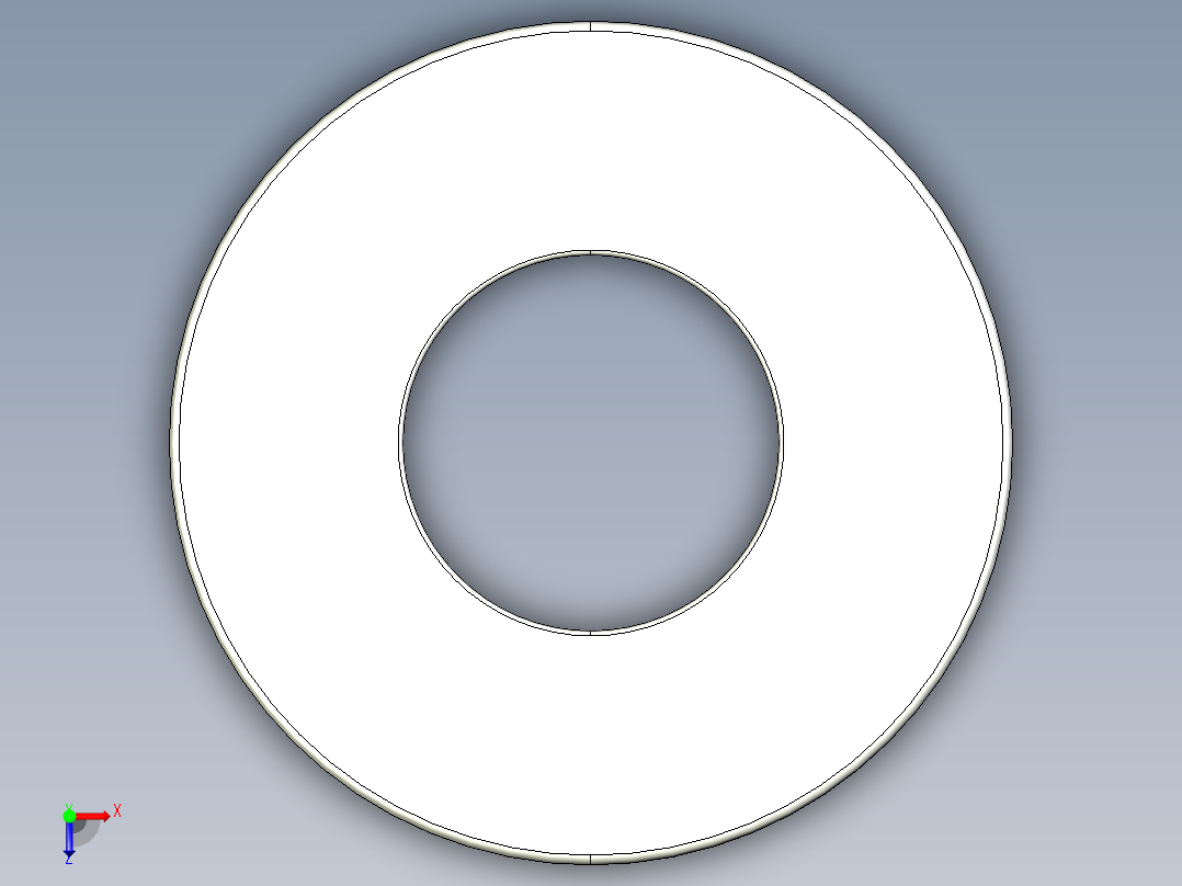 紧固件-STEP 0.3125 Flat Washer俯视图