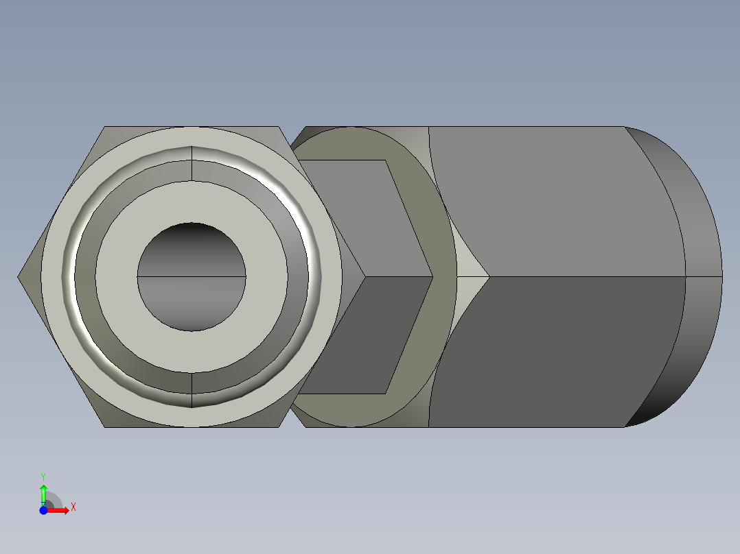 卡套式工业通用硬管接头4_v5bu-s前视图