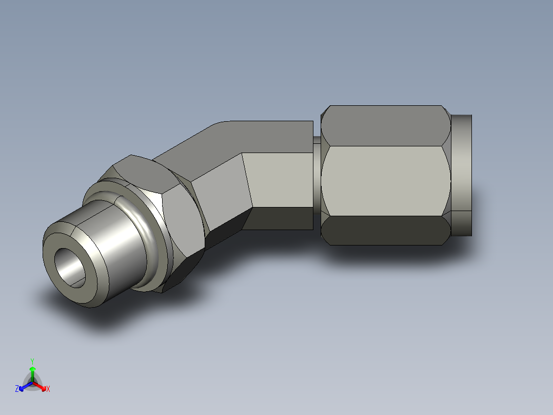卡套式工业通用硬管接头4_v5bu-s正等轴测图