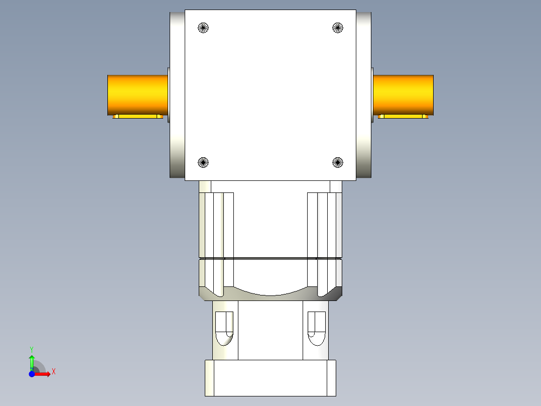 换向器PW170双轴 PGH142-L2 22-110-145-M8.stp前视图