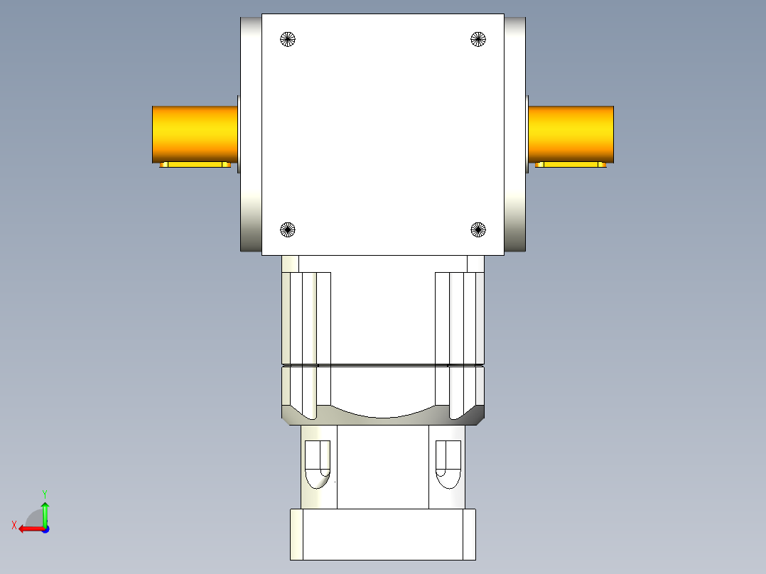 换向器PW170双轴 PGH142-L2 22-110-145-M8.stp后视图